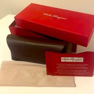 Salvatore Ferragamo Sunglass case-original cloth and certificate of authenticity